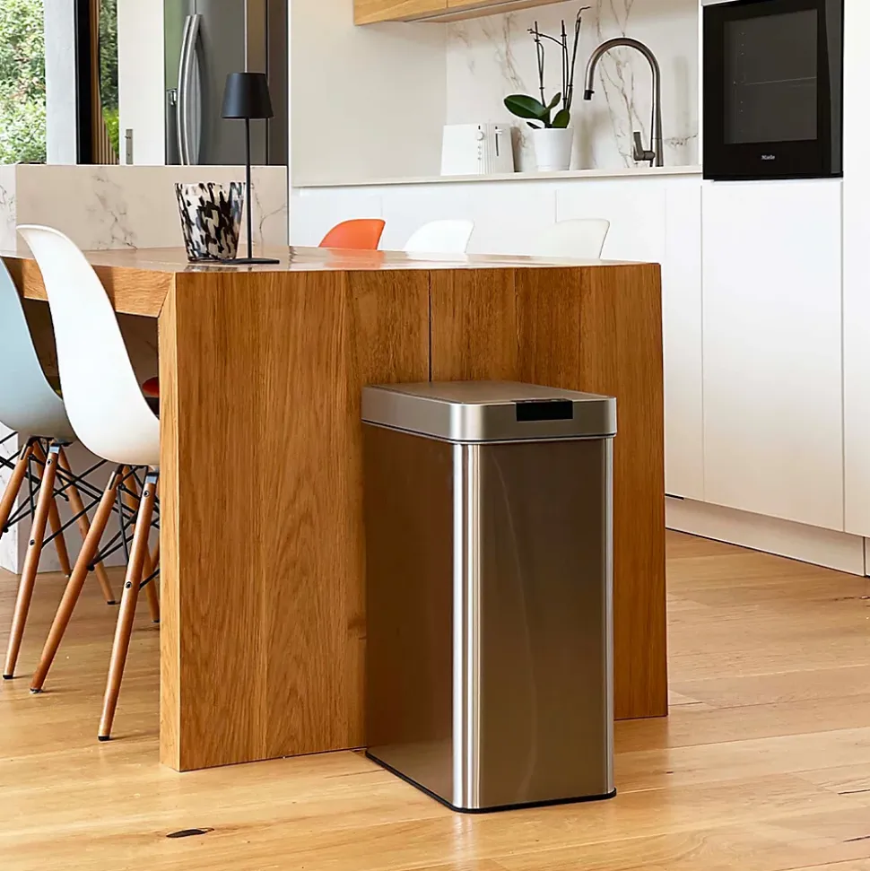 Poubelle de cuisine à ouverture automatique Kitchen Move Silverlake inox 60 L