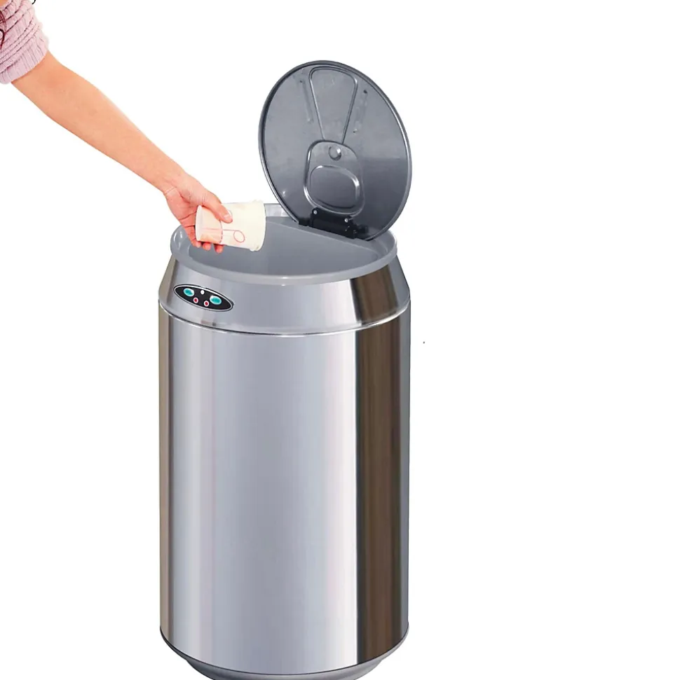 Poubelle de cuisine à ouverture automatique Kitchen Move Canette inox 30 L