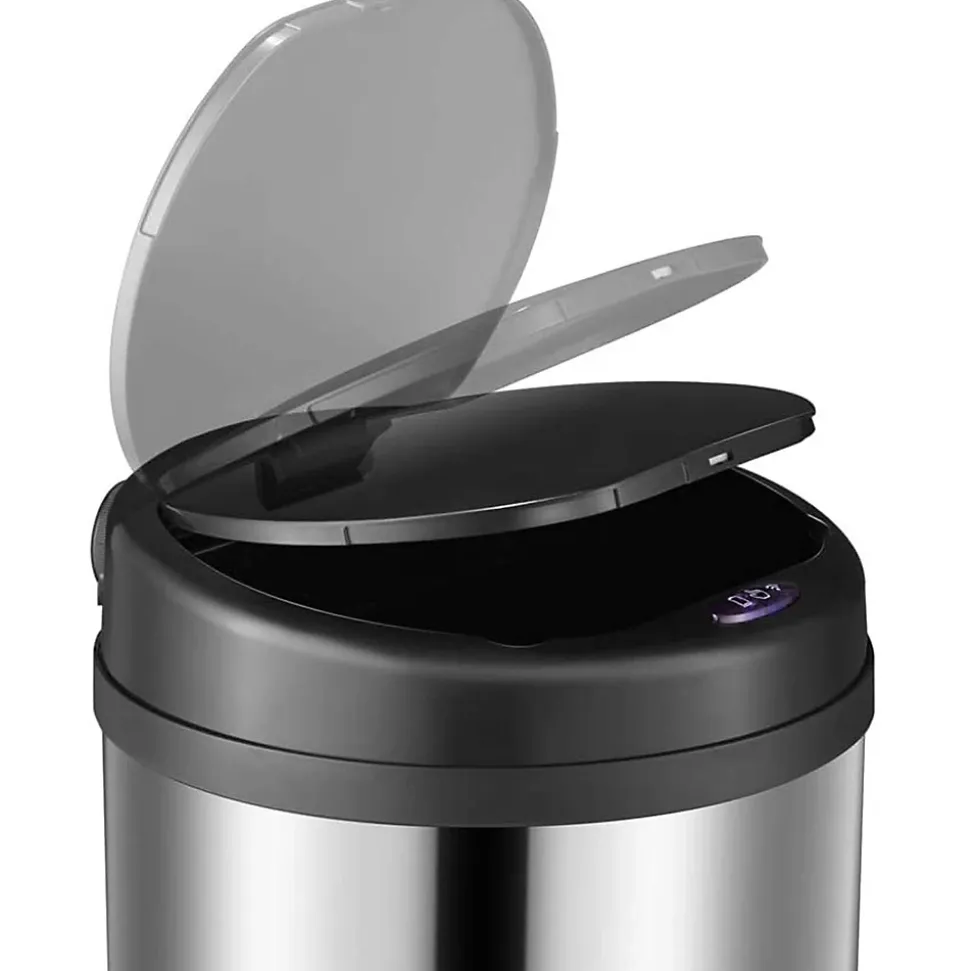 Poubelle de cuisine à ouverture automatique Kitchen Move Artic argent 50 L