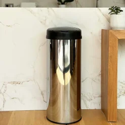 Poubelle de cuisine à ouverture automatique Kitchen Move Artic argent 50 L