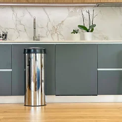 Poubelle de cuisine à ouverture automatique Kitchen Move Artic argent 50 L