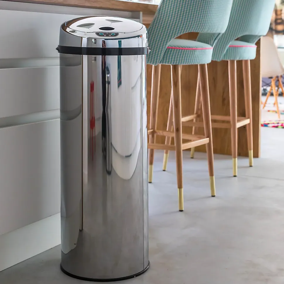 Poubelle de cuisine à ouverture automatique Kitchen Move Artic inox 30 L