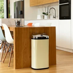 Poubelle de cuisine à ouverture automatique Kitchen Move Largo crème 42 L