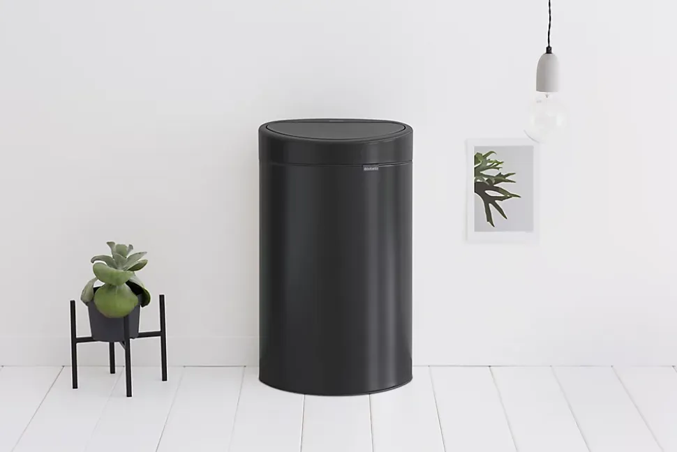 Poubelle de cuisine à ouverture automatique Brabantia Touch Bin noir