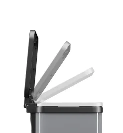 Poubelle de cuisine à pédale 20L Hailo Öko Uno Plus M Coloris - Argent