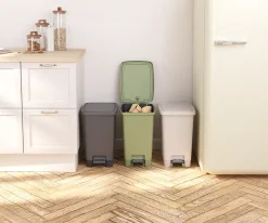 Poubelle de cuisine à pédale Bucket Sundis coloris blanc 30 L