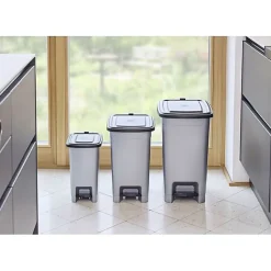 Poubelle de cuisine à pédale en plastique solide - 40 Litres