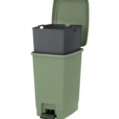 Poubelle de cuisine à pédale Bucket Sundis coloris vert 30 L