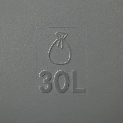 Poubelle de cuisine à pédale 30 L Kora GoodHome H. 70,5 cm inox