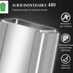 Poubelle de cuisine à pédale 2 compartiments 2 x 30L - seaux amovibles - acier inox. brossé