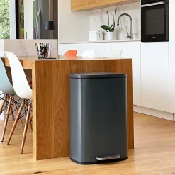 Poubelle de cuisine à pédale Kitchen Move Admiral gris 50 L