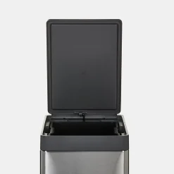 Poubelle de cuisine à pédale 14L Kora GoodHome H. 35,5 cm inox