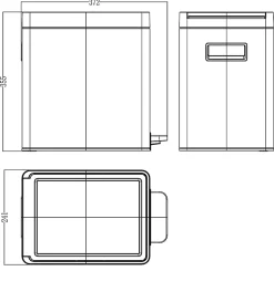 Poubelle de cuisine à pédale 14L Kora GoodHome H. 35,5 cm inox
