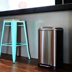 Poubelle de cuisine à pédale Kitchen Move Greenwich inox 40 L