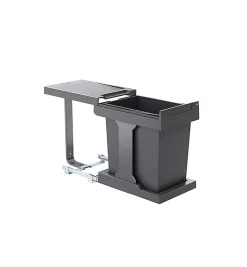 Poubelle de cuisine coulissante encastrable sous évier 20L Hailo Solo Manuelle