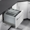 Poubelle de cuisine encastrable pour tiroir coulissant 29L Hailo AS XXL 500