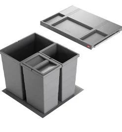 Poubelle de cuisine encastrable AS Allegro S380 28L + 2x13L Hailo