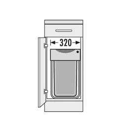 Poubelle de cuisine encastrable 40L Hailo Easy Cargo