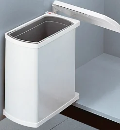Poubelle de cuisine encastrable sous évier 18L Hailo AS Uno Coloris - Blanc