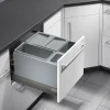 Poubelle de cuisine encastrable pour tiroir coulissant 30L Hailo AS XXL 450