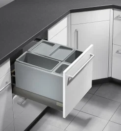 Poubelle de cuisine encastrable pour tiroir coulissant 30L Hailo AS XXL 450