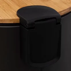 Poubelle de cuisine 30L Modern Color 5Five noir et bambou