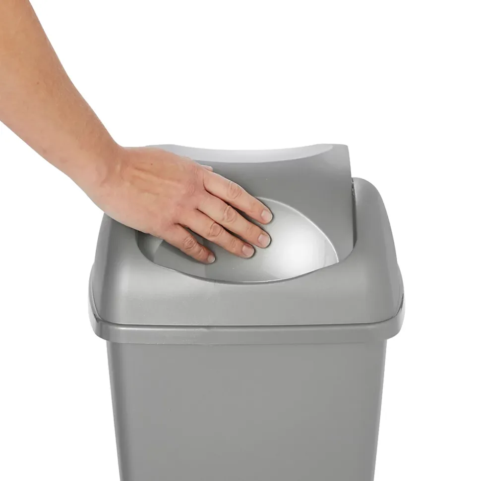 Poubelle de cuisine ouverture manuelle 20 L Tazetta H. 52 cm gris