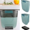 Poubelle de cuisine pliable de 8L Avec 80 sacs poubelle vert