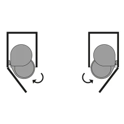 Poubelle de recyclage à fixation sur porte 13 litres
