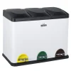 Poubelle de recyclage WellHome 45 L à 3 compartiments, recyclage des déchets