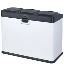 Poubelle de recyclage WellHome 45 L à 3 compartiments, recyclage des déchets