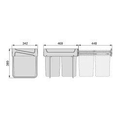 Poubelle de recyclage de cuisine Cook