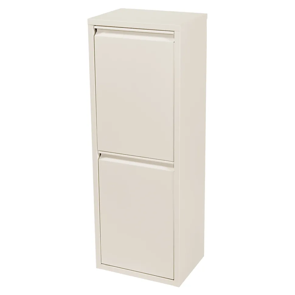 Poubelle de recyclage murale Sollentuna 2 x 14l blanc poivre en.casa
