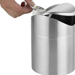 Poubelle de table en Inox brossée Swing