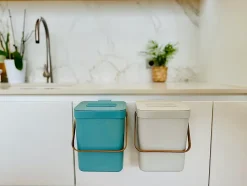 Poubelle de table seau à compost BODEN Bleu 5L