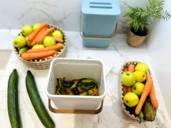 Poubelle de table seau à compost BODEN Blanc 5L