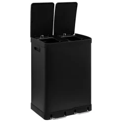 Poubelle de tri 2 compartiments noir mat 60L Five Simple Smart Ariana