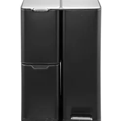 Poubelle de tri 3 compartiments Kitchen Move Haja noir 60 L
