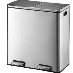 Poubelle de tri 2 compartiments Kitchen Move Major inox 60 L
