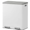 Poubelle de tri 2 compartiments Kitchen Move Major blanc 60 L
