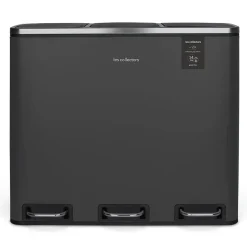 Poubelle de tri à pédale 3 x 18 L, grey edition - 990