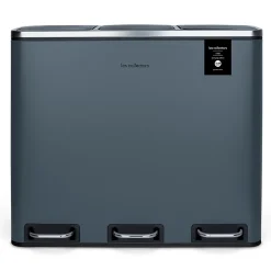 Poubelle de tri à pédale 3 x 18 L, dark grey edition - 984
