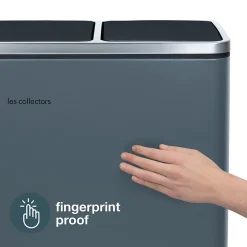 Poubelle de tri à pédale 3 x 18 L, dark grey edition - 984