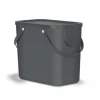 Poubelle de tri avec poignée 25L Albule Sundis H. 34 cm gris anthracite