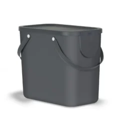 Poubelle de tri avec poignée 25L Albule Sundis H. 34 cm gris anthracite