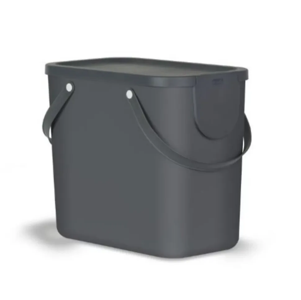 Poubelle de tri avec poignée 25L Albule Sundis H. 34 cm gris anthracite