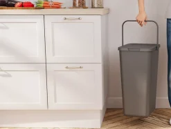 Poubelle de tri avec poignée 30 L Loops Sundis H. 52,9 cm gris