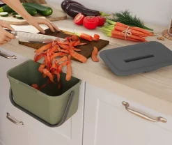 Poubelle de tri avec poignée 4 L Loops Sundis H. 14 cm taupe