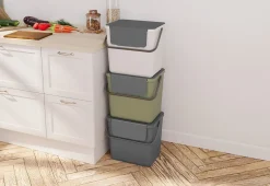 Poubelle de tri avec poignée 25 L Loops Sundis H. 29,7 cm taupe