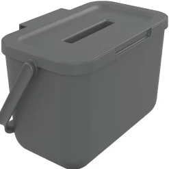 Poubelle de tri avec poignée 4 L Loops Sundis H. 14 cm gris